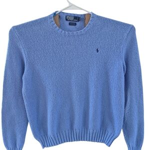 Polo by Ralph Lauren Men's Light Blue Crewneck Sweater, XLarge